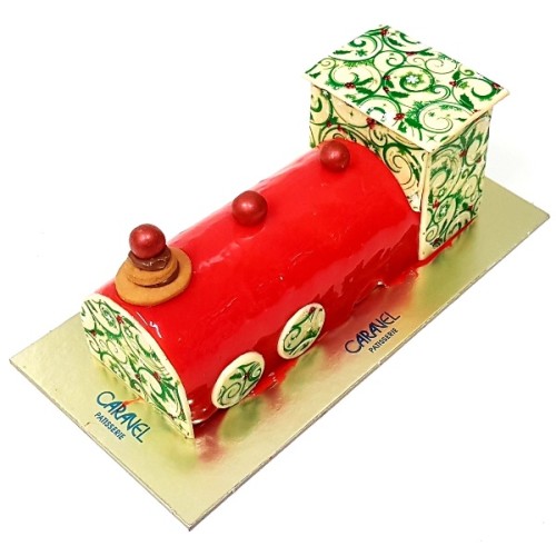 Χριστουγεννιάτικη τούρτα πολύχρωμο τρένο